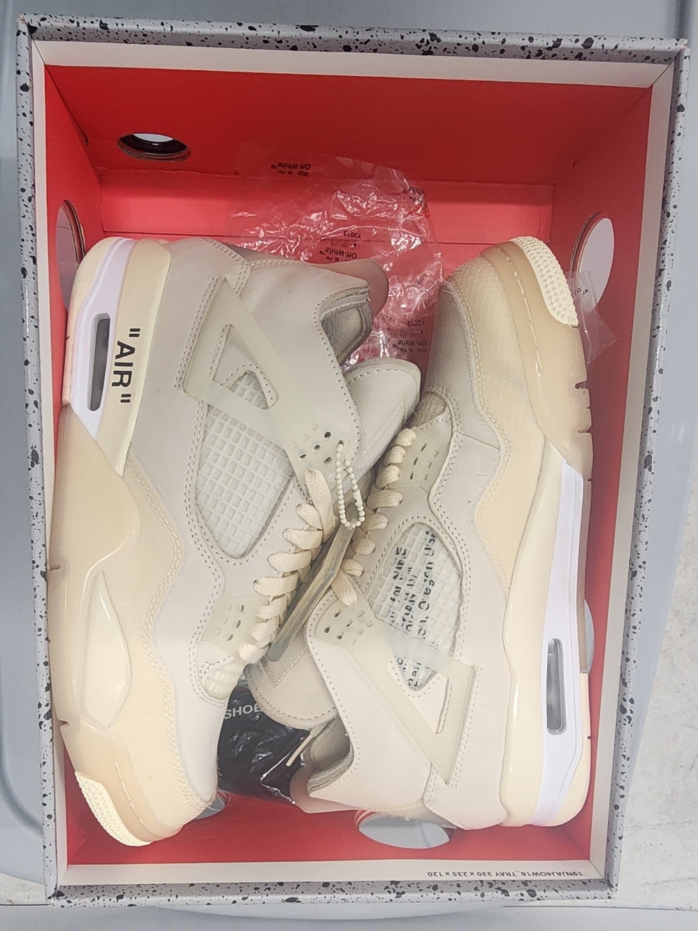 Jordan Off-White x WMNS Air Jordan 4 Retro SP Sail/Muslin White Black CV9388-100